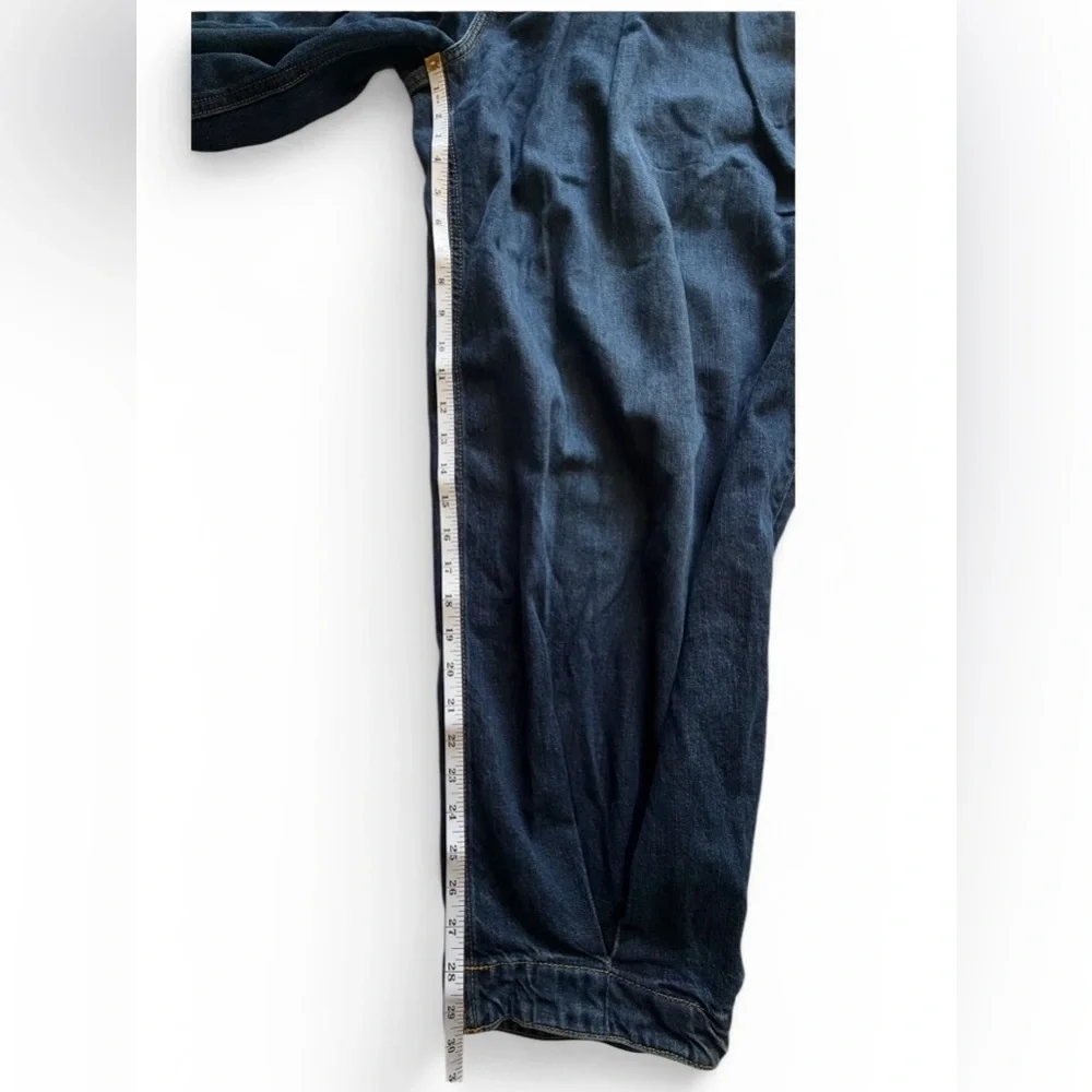 ADER ERROR & ZARA Jeans Sz 4 Dark Wash Pleated Tapered High-Rise Barrel Leg EUC - Picture 12 of 16